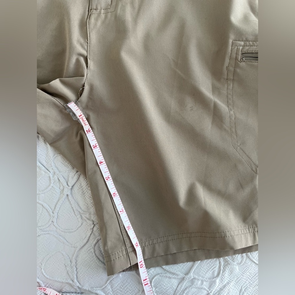 men's zeroxposur Khaki Moisture Wicking Shorts Size 40 (0642) - Picture 10 of 12